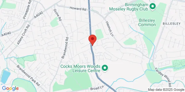 Map of 265B Alcester Rd South Kings Heath Birmingham B14 6DT United Kingdom