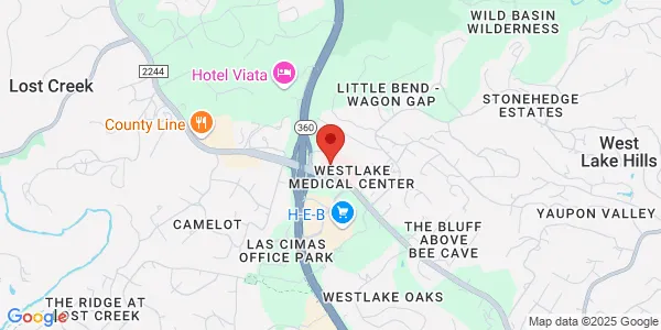 Map of 5656 Bee Caves Rd Ste M-302 West Lake Hills, TX 78746