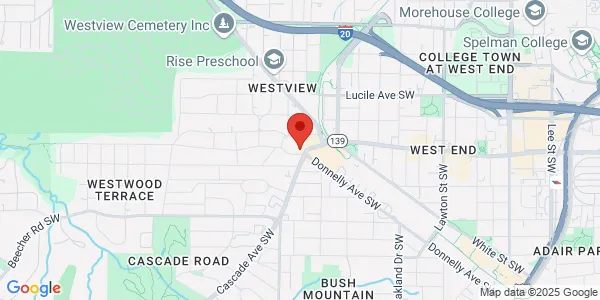 Map of 1465 Westwood Ave Atlanta, GA 30310