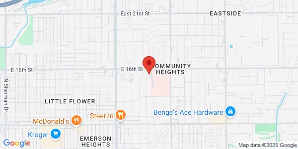 Map of 5317 E 16th St Indianapolis, IN 46218