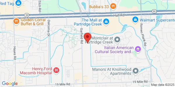 Map of 44250 Garfield Rd Ste 104 Clinton Township, MI 48038