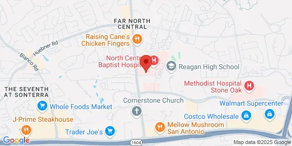 Map of 1202 E Sonterra Blvd Ste 101 San Antonio, TX 78258