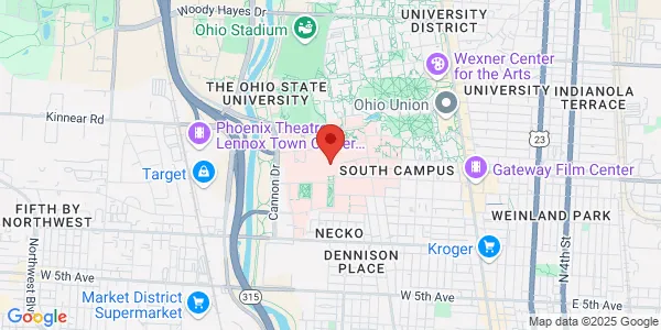 Map of 410 W 10th Ave Columbus, OH 43210
