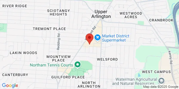 Map of 1800 Zollinger Rd Columbus, OH 43221