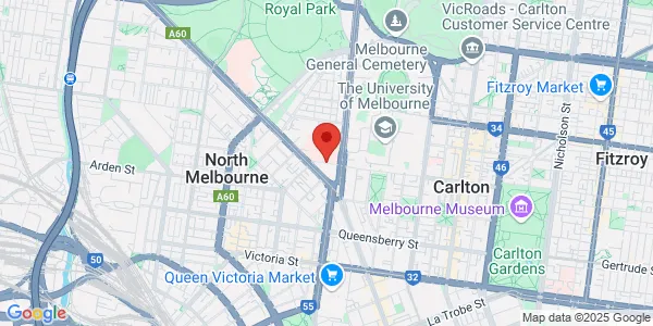Map of Grattan St Suite 35 Parkville Victoria 3050 Australia