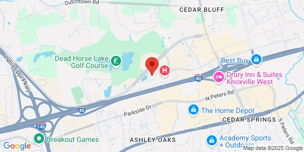 Map of 9430 Park West Blvd Knoxville, TN 37923