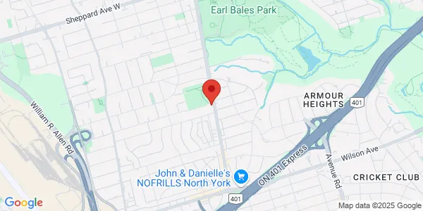 Map of 3910 Bathurst Street Suite 401 Toronto, ON M3H 5Z3 Canada