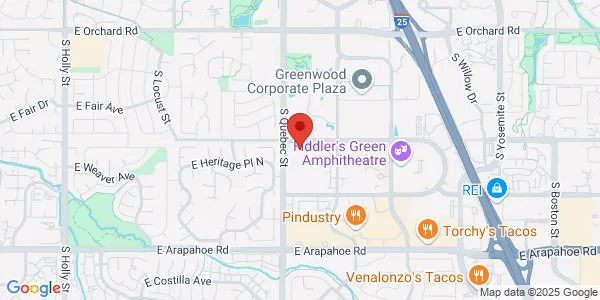 Map of 7400 E Caley Ave Ste 150 Centennial, CO 80111
