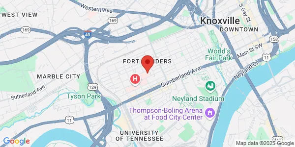 Map of 1819 Clinch Ave Ste 214 Knoxville, TN 37916