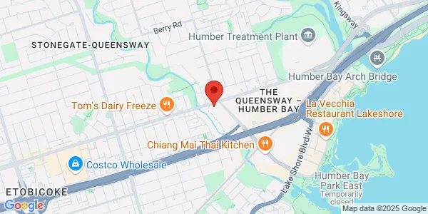 Map of 523 The Queensway Suite 2 Etobicoke, ON M8Y 1J7 Canada