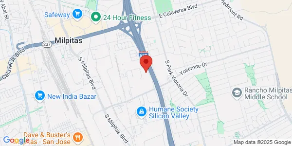 Map of 483 Sinclair Frontage Rd Milpitas, CA 95035