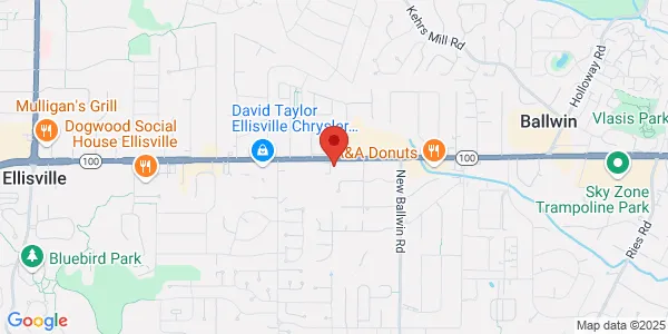 Map of 15420 Manchester Rd Ellisville, MO 63011