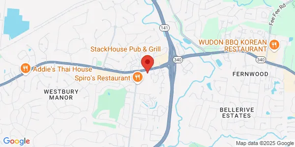 Map of 13426 Olive Blvd Chesterfield, MO 63017