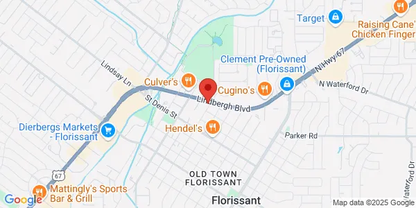 Map of 1090 N Hwy 67 Florissant, MO 63031