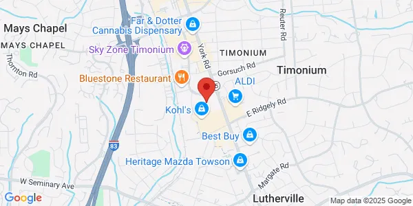 Map of 1850 York Rd Ste I Lutherville Timonium, MD 21093