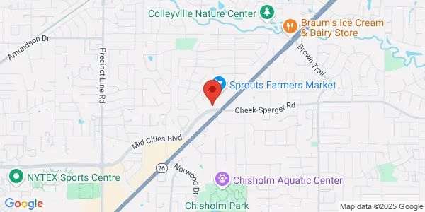 Map of 400 Mid Cities Blvd Hurst, TX 76054