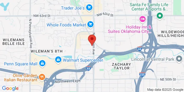Map of 5625 N Western Ave Oklahoma City, OK 73118