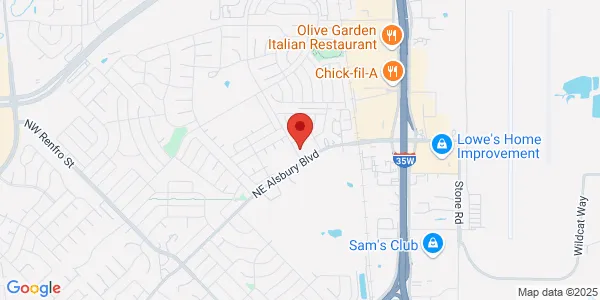 Map of 665 NE Alsbury Blvd Burleson, TX 76028