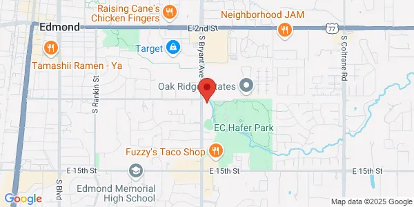 Map of 902 S Bryant Ave Edmond, OK 73034
