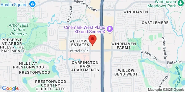 Map of 3304 Communications Pkwy Ste 201 Plano, TX 75091