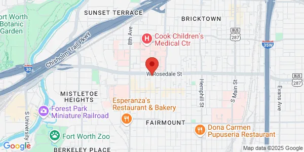 Map of 1101 6th Ave Fort Worth, TX 76104