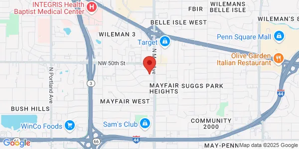 Map of 4901 N May Ave Ste 100 Oklahoma City, OK 73112