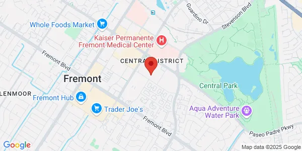 Map of 39500 Liberty St Fremont, CA 94538