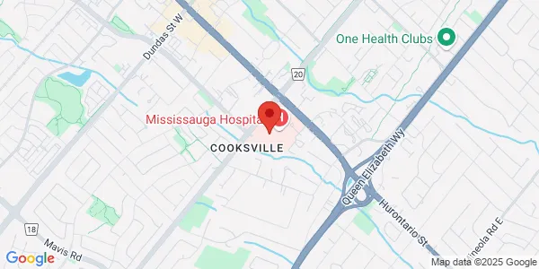 Map of 100 Queensway W Mississauga, ON L5B 1B8 Canada