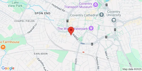 Map of 48 Queens Road Coventry CV1 3EH United Kingdom