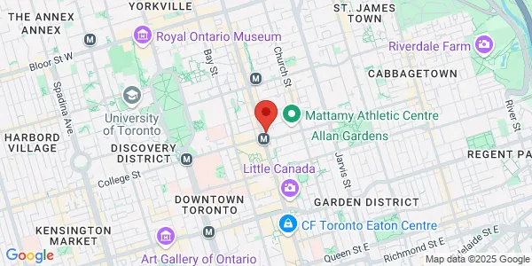 Map of 2 Carlton Street Unit 719 Toronto, ON M5B 1J3 Canada