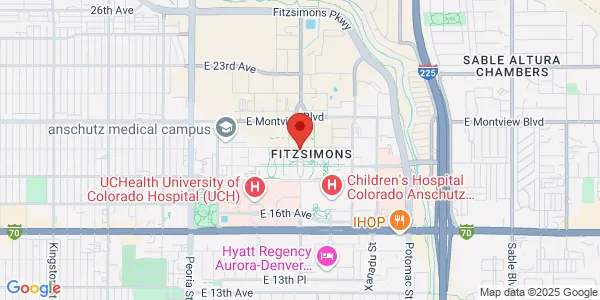 Map of 13001 E 17th Pl Aurora, CO 80045