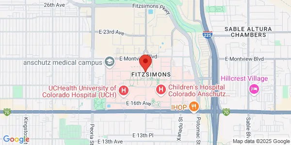Map of 13001 E 17th Pl Aurora, CO 80045