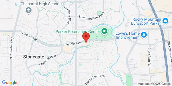Map of 16990 Village Center Dr E Parker, CO 80134