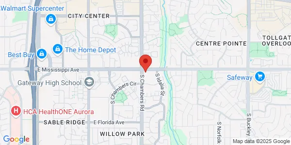 Map of 15300 E Mississippi Ave Aurora, CO 80017
