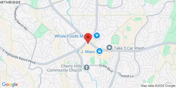 Map of 9475 S University Blvd Highlands Ranch, CO 80126