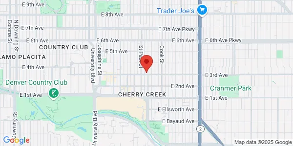 Map of 311 Steele St Denver, CO 80206