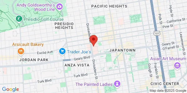 Map of 2356 Sutter St Fl 7 San Francisco, CA 94115