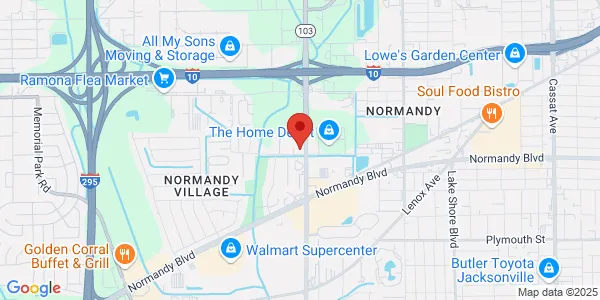 Map of 888 Lane Ave S Jacksonville, FL 32205
