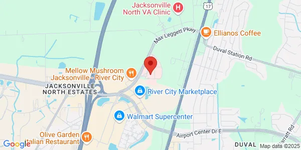 Map of 15255 Max Leggett Pkwy Jacksonville, FL 32218