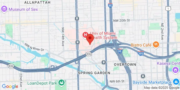 Map of 1450 NW 10th Ave Miami, FL 33136