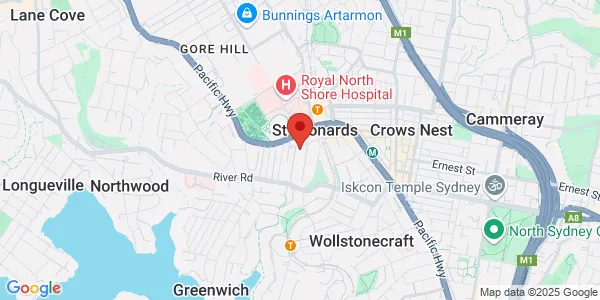 Map of 14 Marshall Ave St Leonards New South Wales 2065 Australia