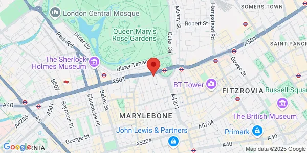 Map of 148 Harley St London W1G 7LG United Kingdom
