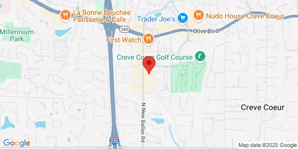 Map of 522 N New Ballas Rd Ste 270 Creve Coeur, MO 63141