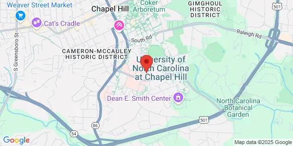 Map of 101 Manning Dr Chapel Hill, NC 27514
