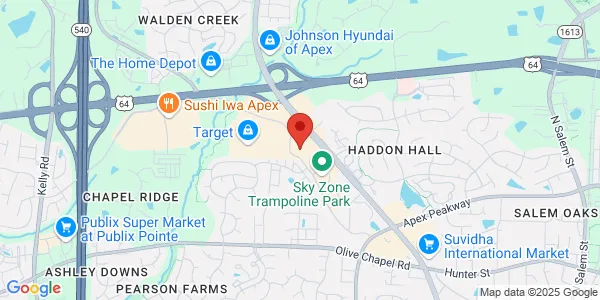 Map of 1059 Beaver Creek Commons Dr Ste 230 Apex, NC 27502