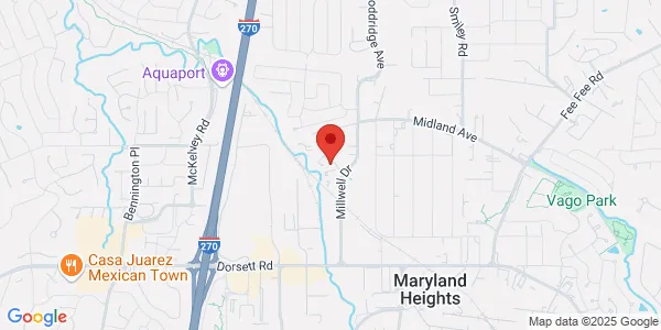 Map of 85 Millwell Ct Maryland Heights, MO 63043
