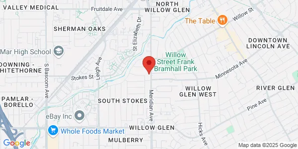 Map of 1333 Meridian Ave San Jose, CA 95125