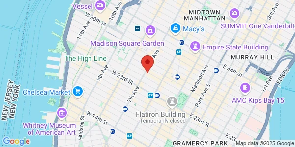 Map of 160 W 26th St Fl 4 New York, NY 10001