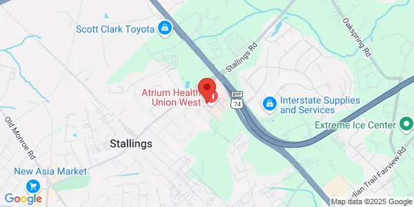 Map of 1100 Healing Way Ste 24 Matthews, NC 28104