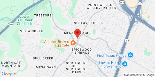 Map of 8108 Mesa Dr Ste 78759 Austin, TX 78759
